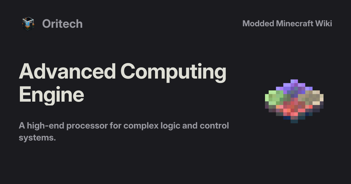 Advanced Computing Engine - Oritech