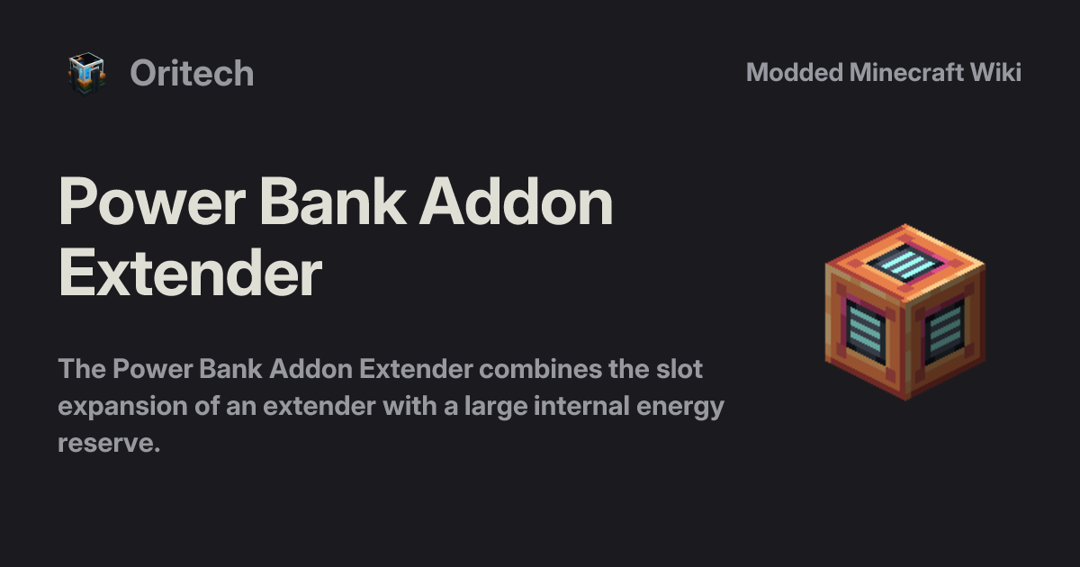 Power Bank Addon Extender - Oritech