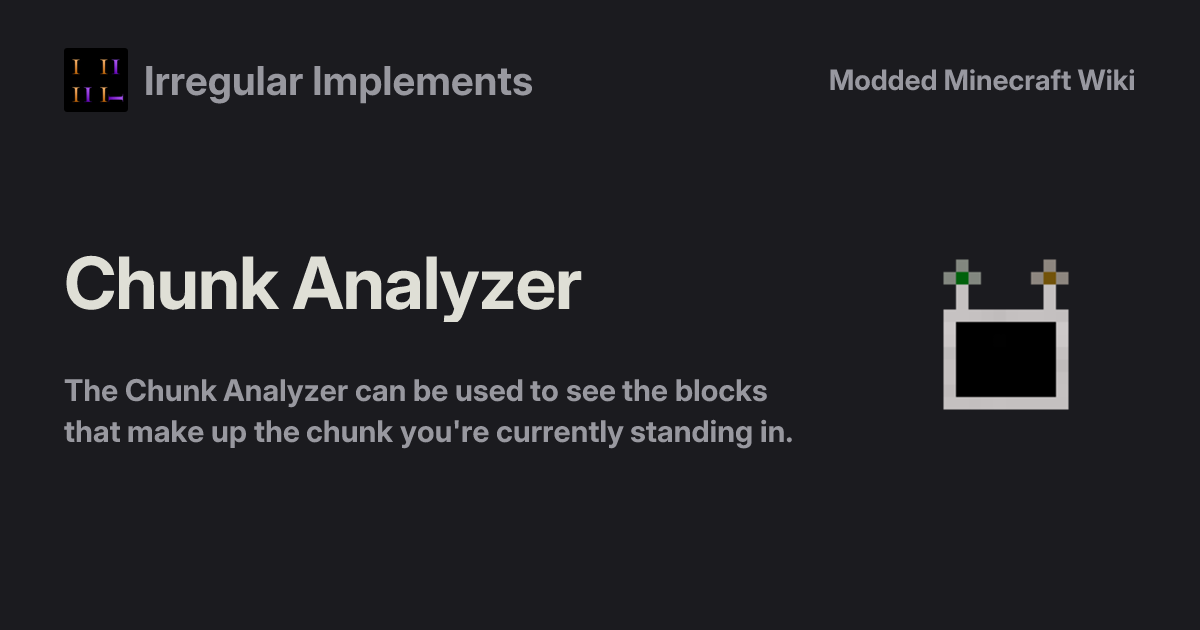 Chunk Analyzer - Irregular Implements