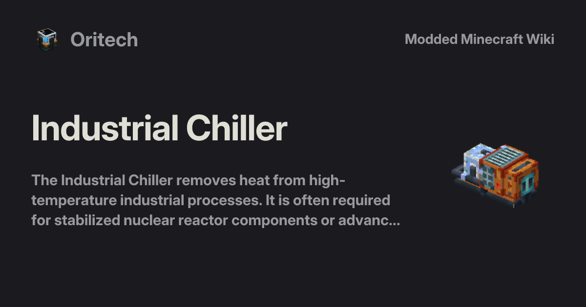 Industrial Chiller - Oritech