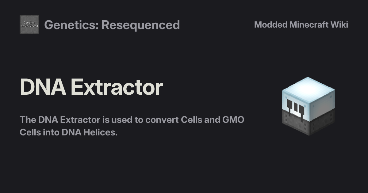 DNA Extractor - Genetics: Resequenced