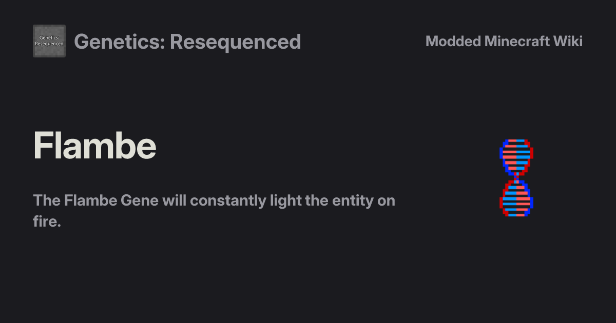 Flambe - Genetics: Resequenced