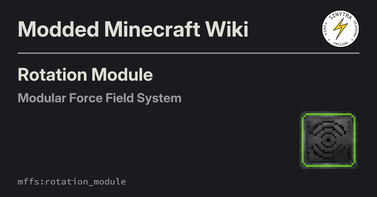 Rotation Module - Modular Force Field System