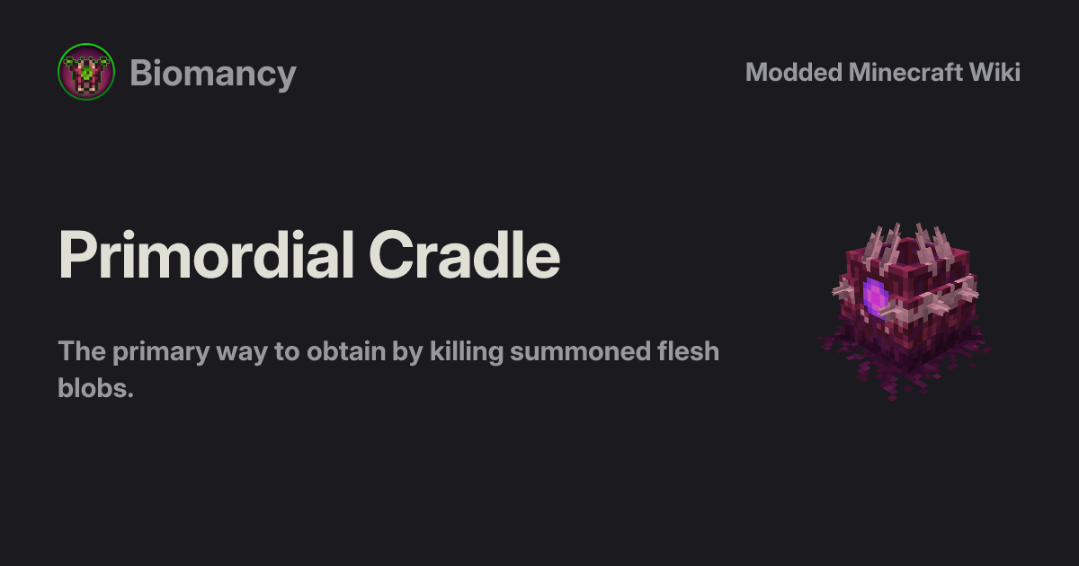 Primordial Cradle - Biomancy
