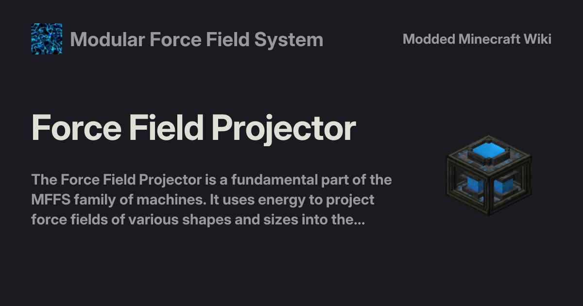 Force Field Projector - Modular Force Field System