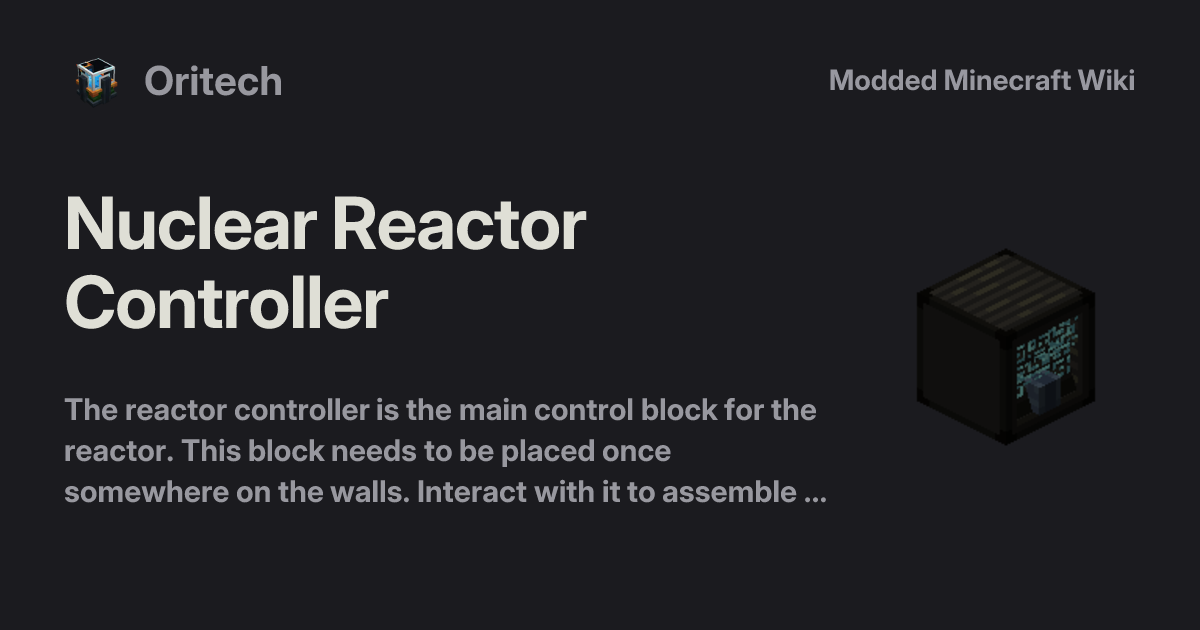Nuclear Reactor Controller - Oritech