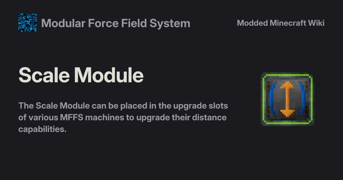 Scale Module - Modular Force Field System