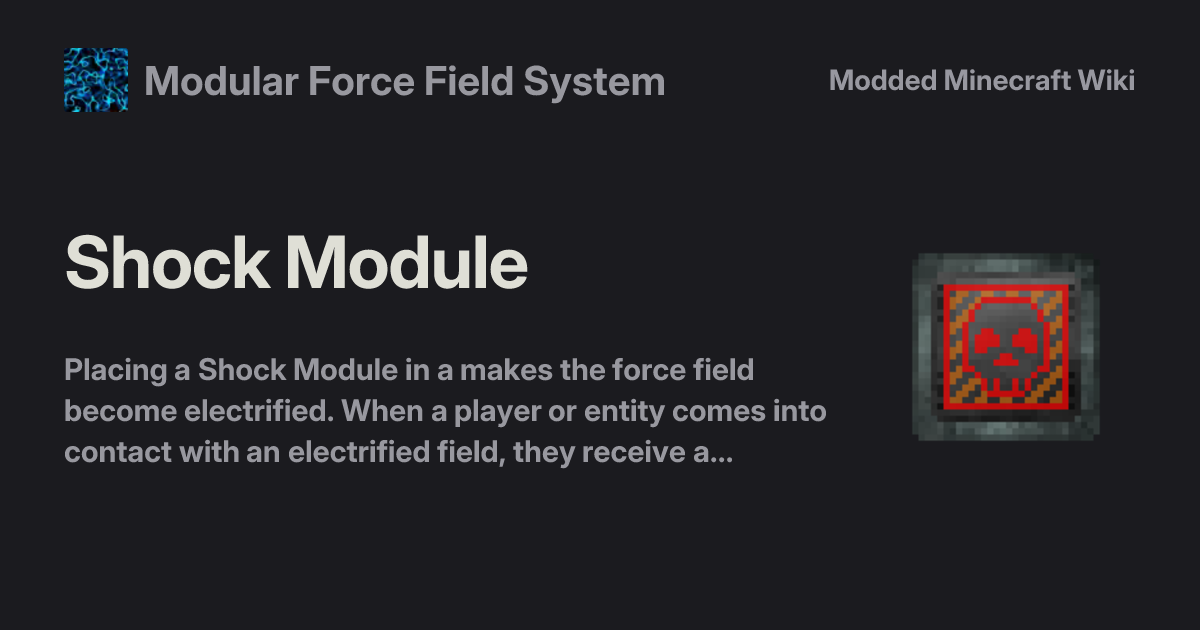 Shock Module - Modular Force Field System