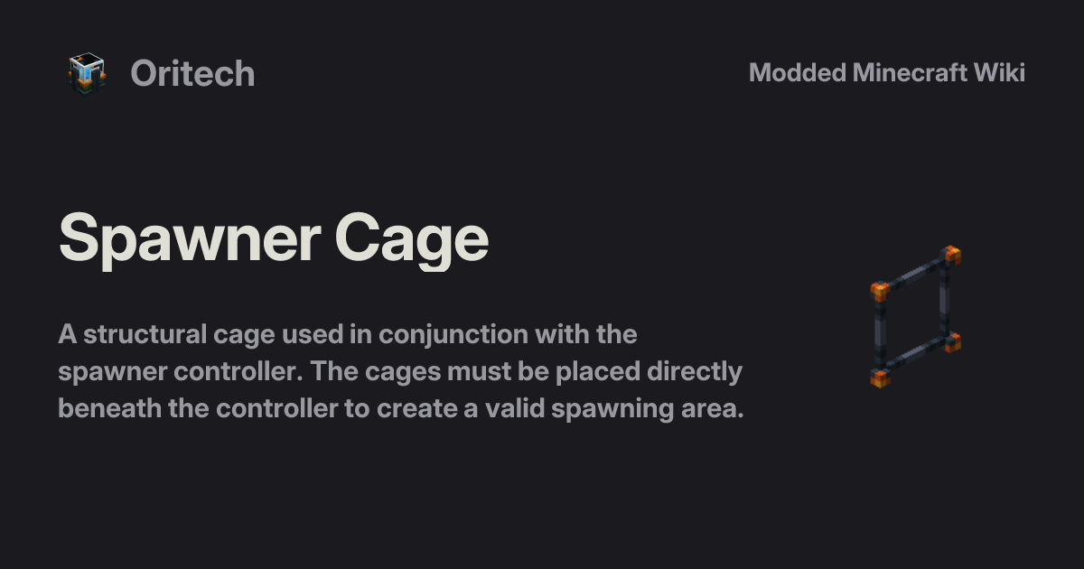 Spawner Cage - Oritech