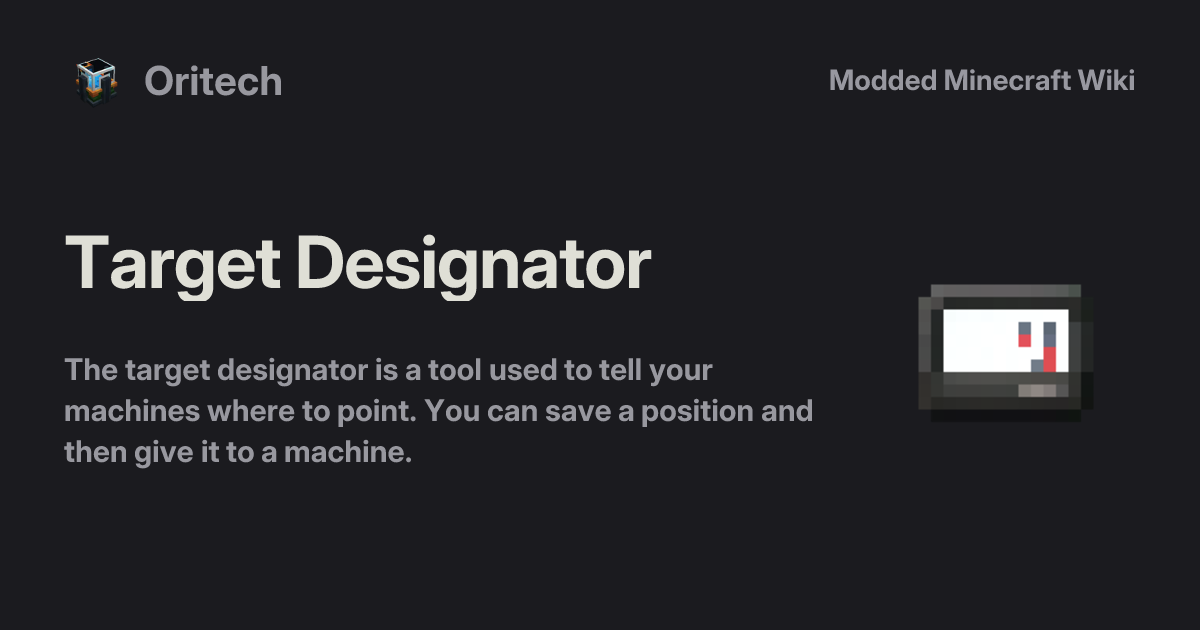 Target Designator - Oritech