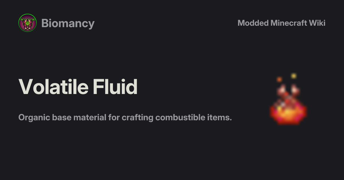 Volatile Fluid - Biomancy